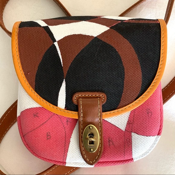 NWOT Custom FOSSIL Austin Crossbody Bag - Hand painted - Picture 5 of 11